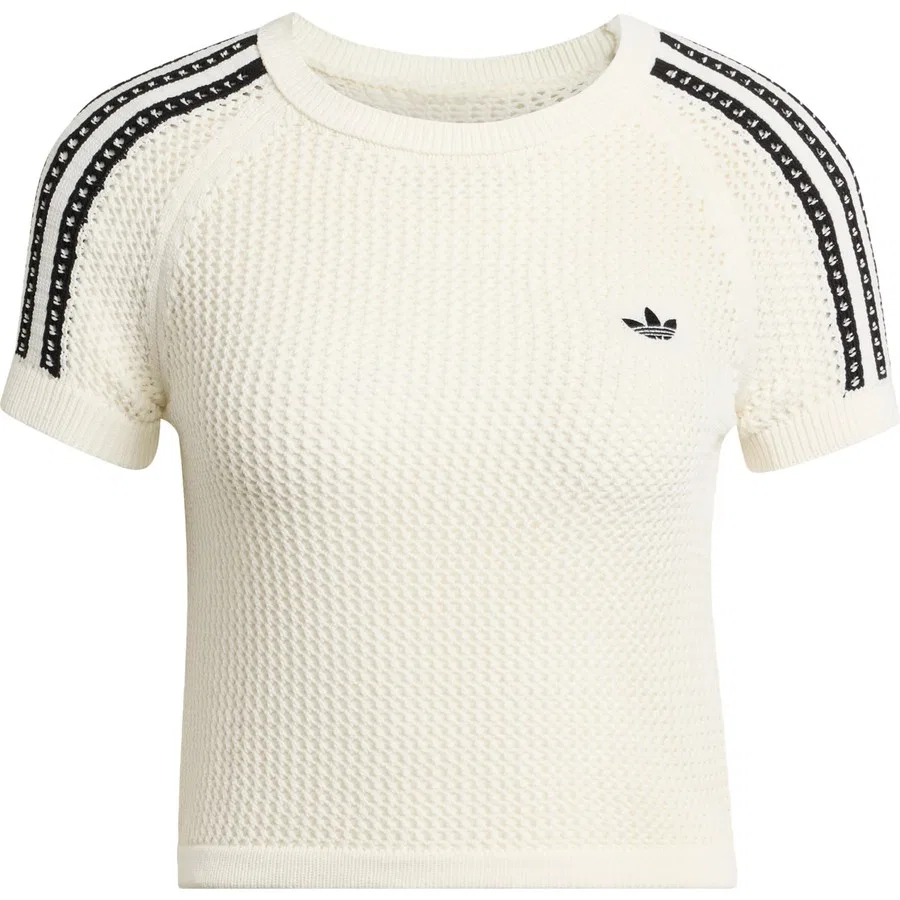 Футболка с вязаным кружевом Originals Knitted Crochet Cali Tee adidas, Красный — фото 3
