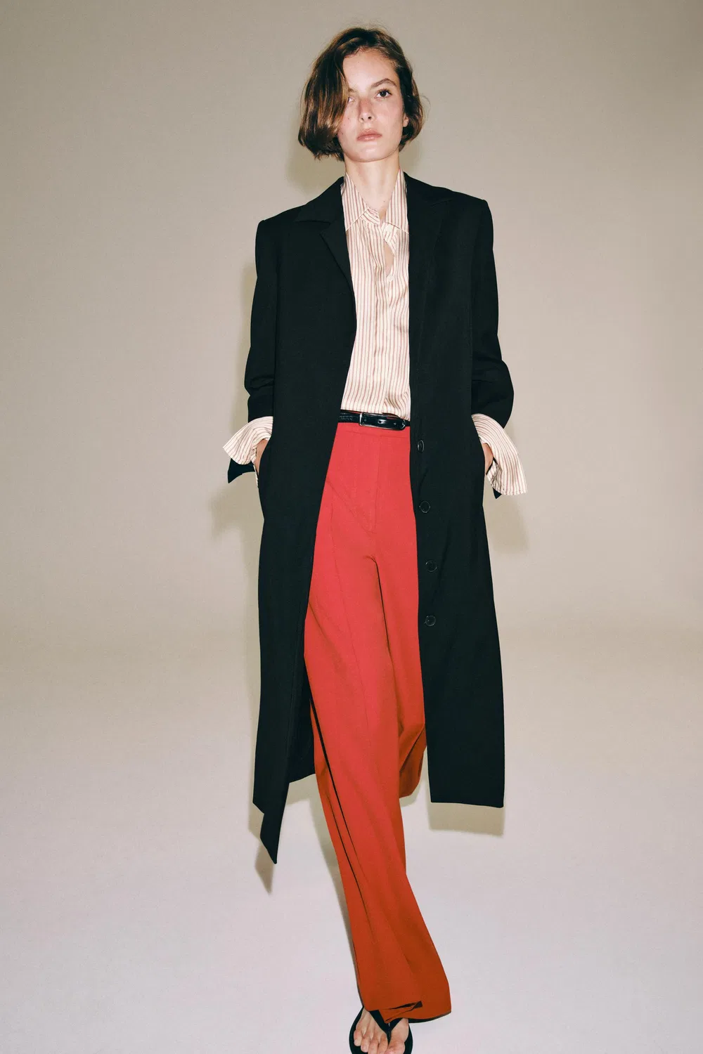 Брюки с широкими штанинами из коллекции ZW ZARA, Red — фото 4