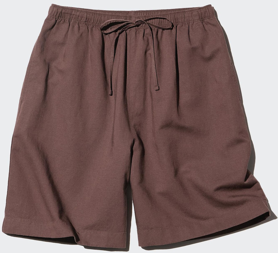 Шорты Uniqlo Linen Blend Easy, 37 коричневый