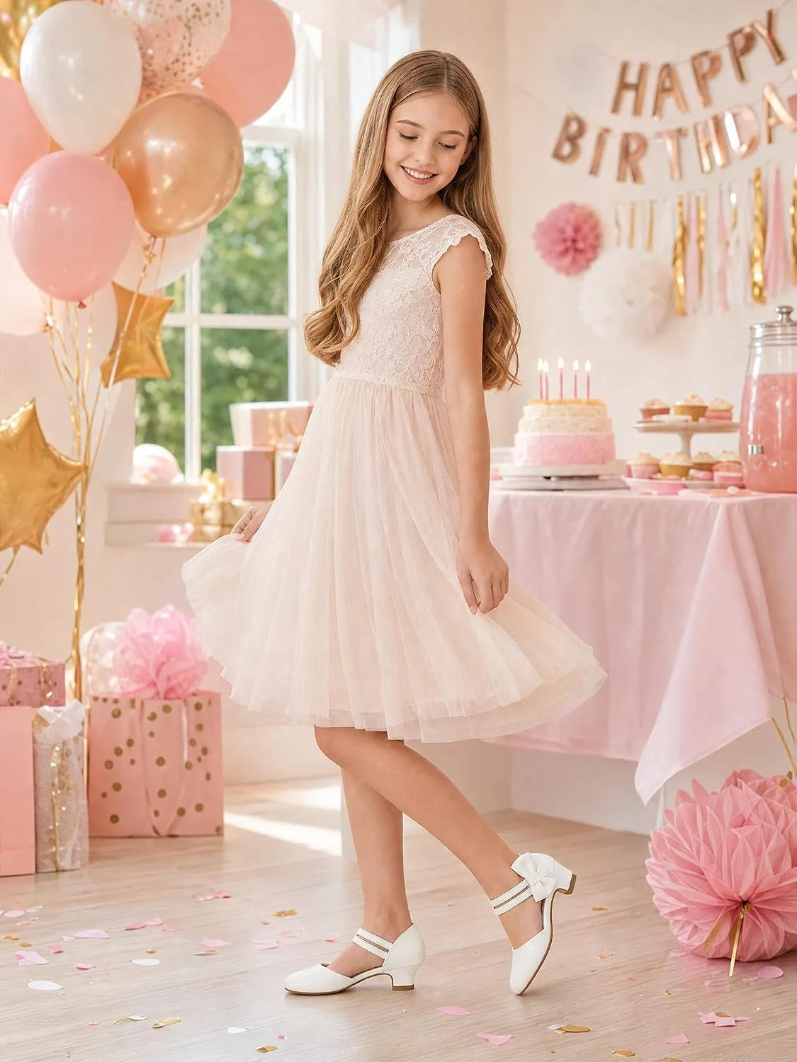 Детские туфли для девочек с бантом GotSoft, White — фото 2