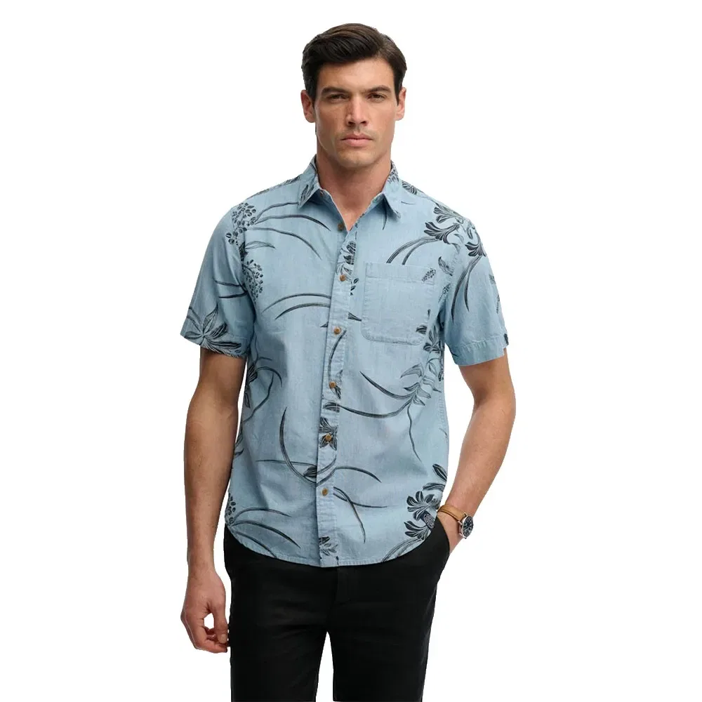 Рубашка с коротким рукавом Vintage Loom Superdry, синий