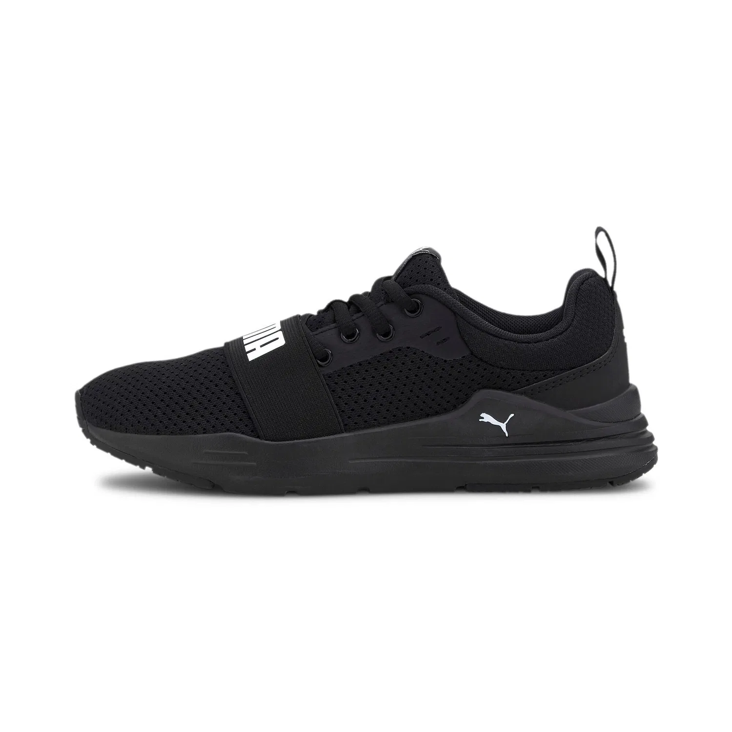 Детские кроссовки с сетчатым верхом Wired Run Jr Puma, Schwarz Weiss
