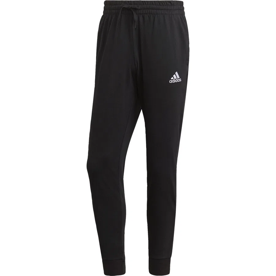 Спортивные штаны с зауженным низом Essentials Single Jersey Tapered Cuff Pants adidas, Черный — фото 3