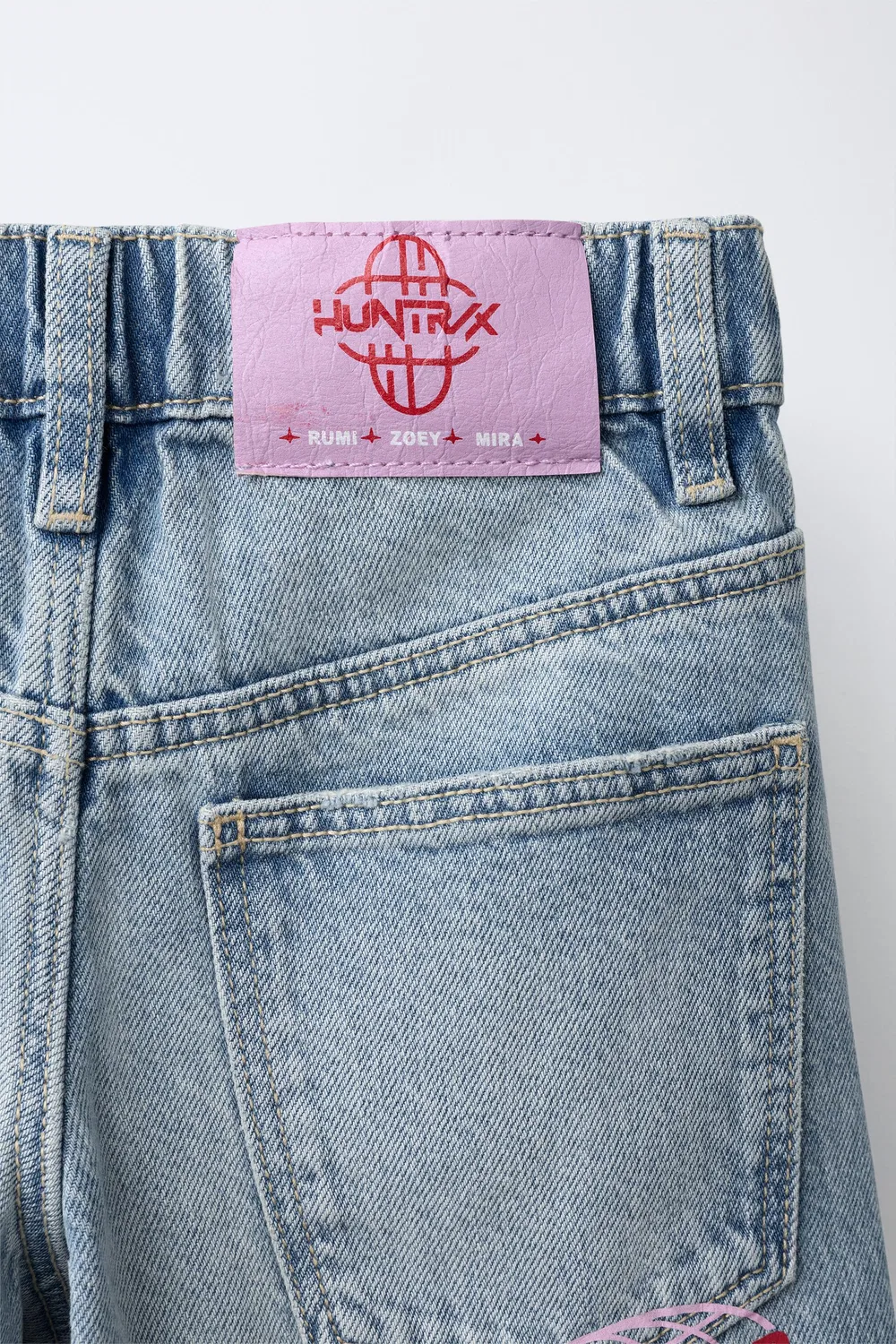 KPOP DEMON HUNTERS NETFLIX Широкие джинсы ZARA, Blue — фото 4