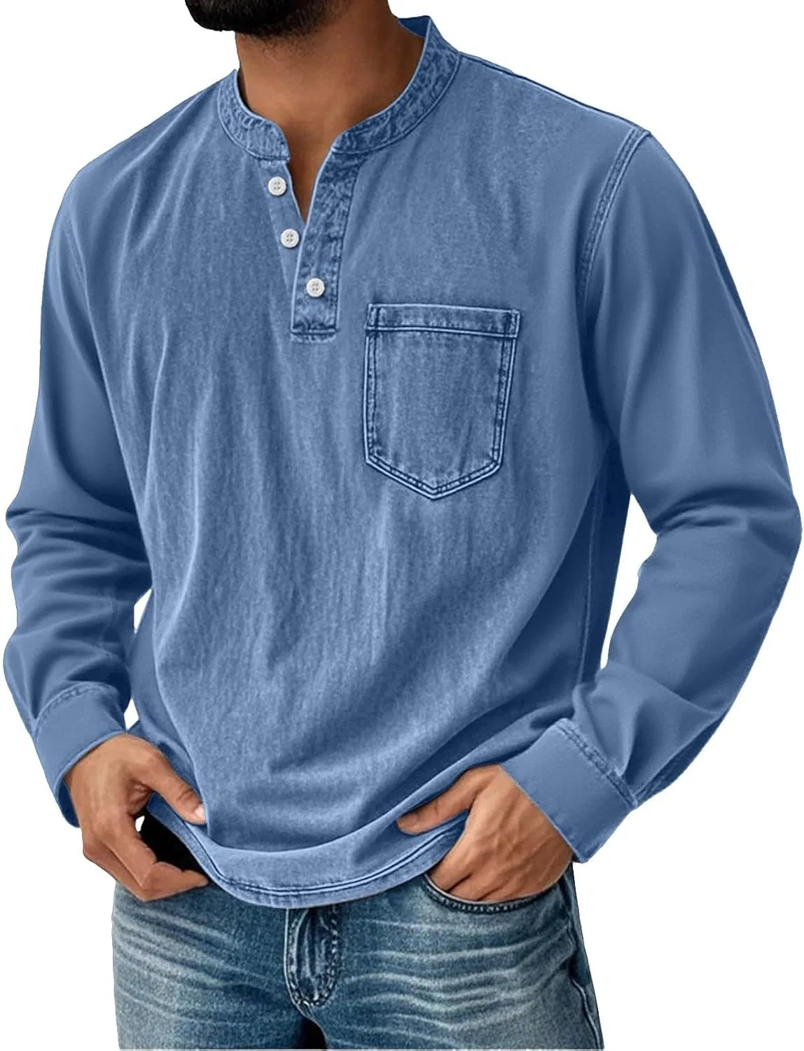 Мужская футболка с кислотной стиркой, Blue
