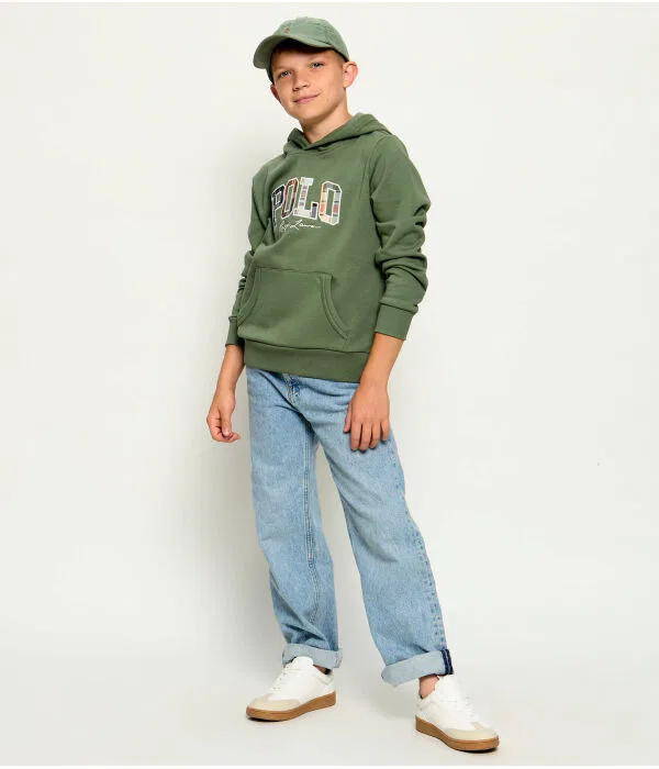 Детское худи для мальчиков Regular Fit Polo Ralph Lauren, Verde Oliva — фото 2