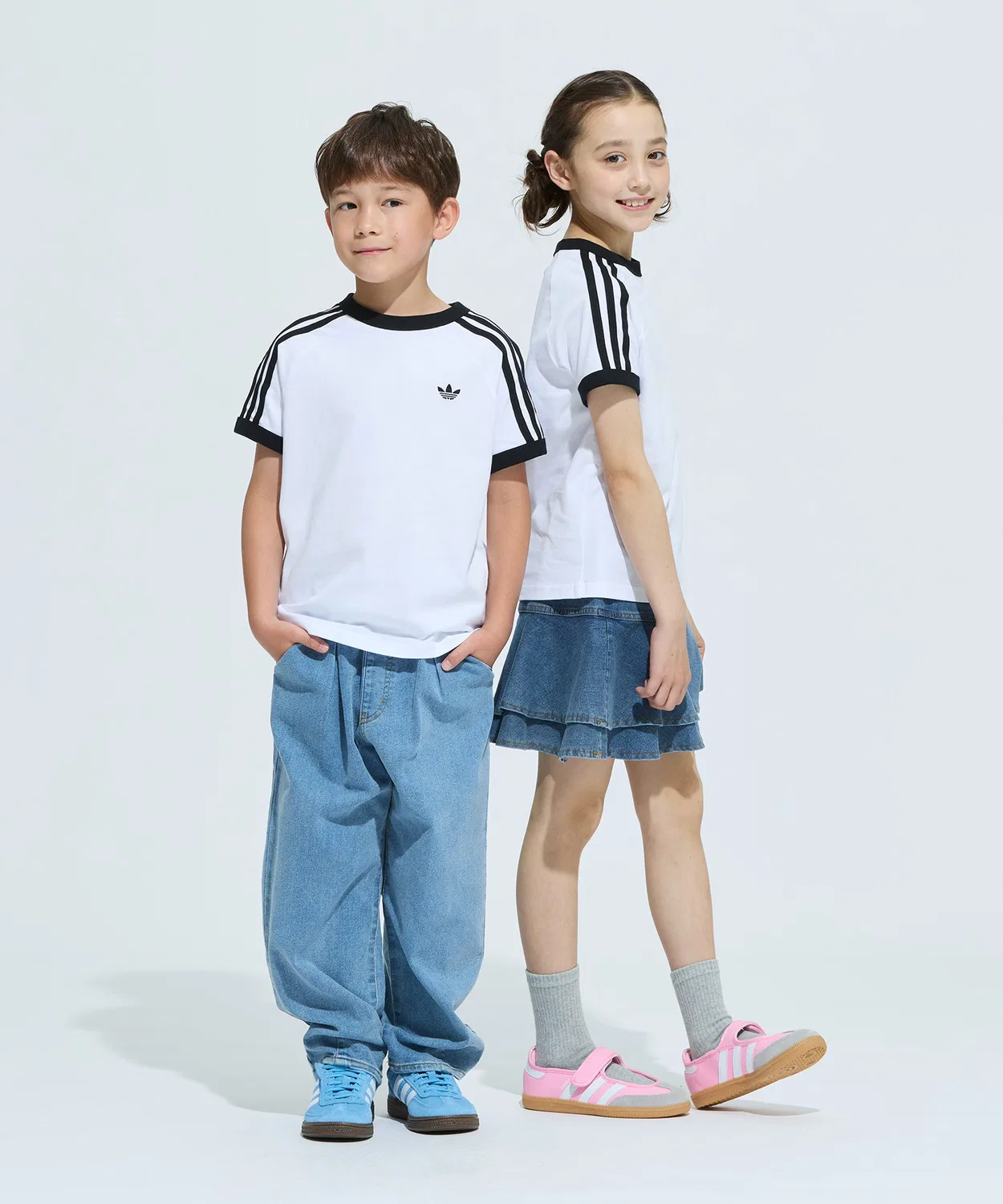 Детская футболка с коротким рукавом 3 Stripes Tee Adidas, Белый — фото 2