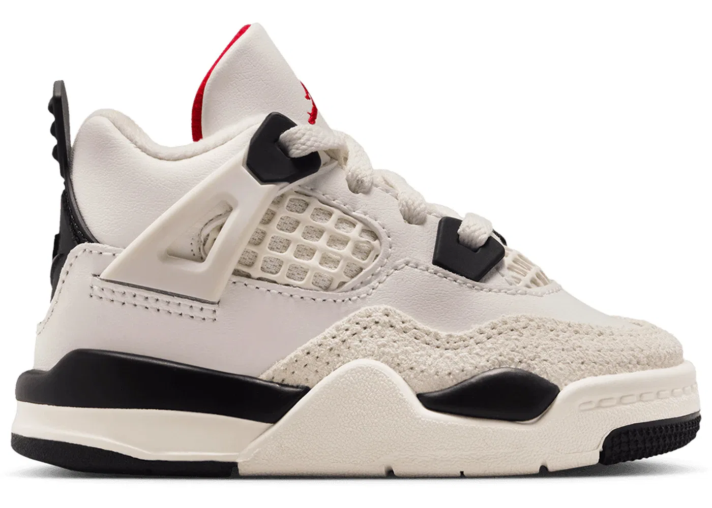 Детские кроссовки Lifestyle с классическим дизайном Jordan 4 Retro Jordan, Sail/Black/University Red