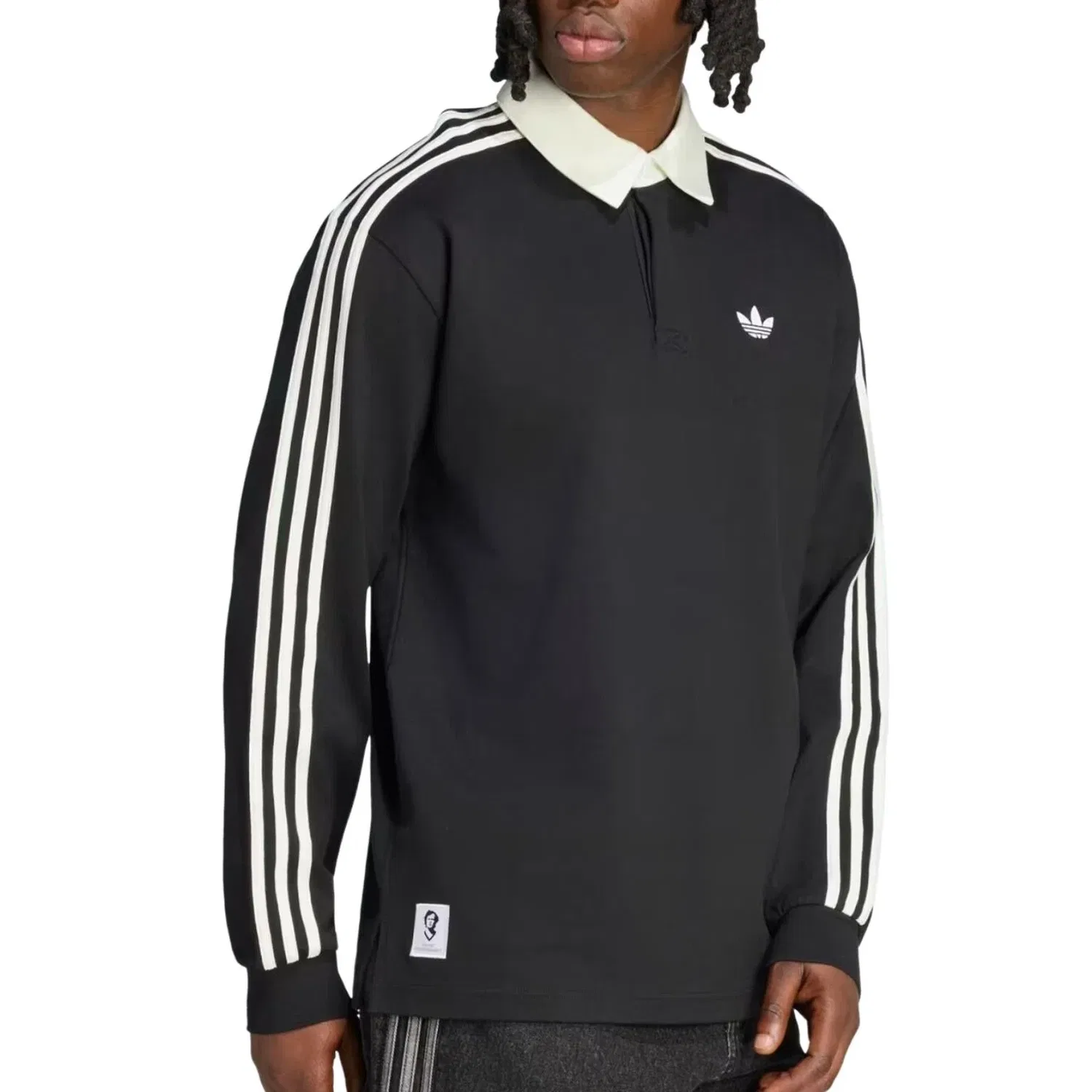 Мужская футболка-поло с длинным рукавом Adidas x Beckenbauer WC26 OG, черный — фото 2