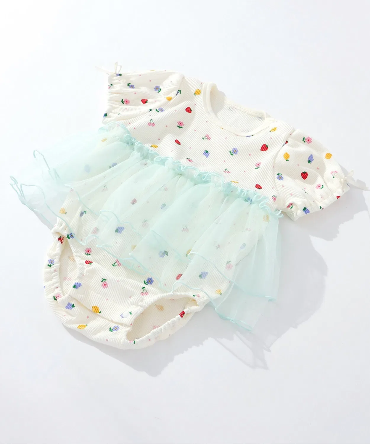 Детский боди-комбинезон с контактной прохладой, модель Tulle Peplum Bodysuit, apres les cours, Ivory