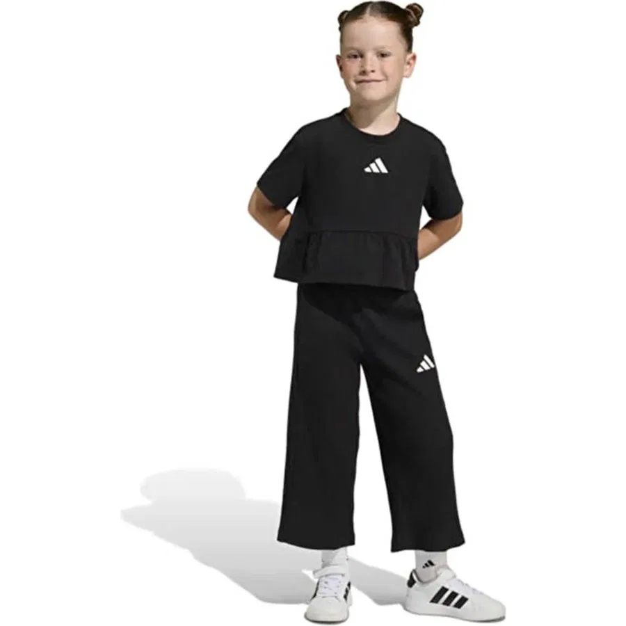 Детский спортивный комплект с коротким рукавом adidas KC2118 Lg Swtp Ft Ts, Черный