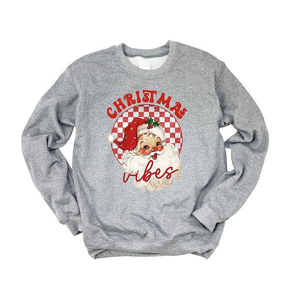 

Свитшот с новогодним принтом в клетку Simply Sage Market