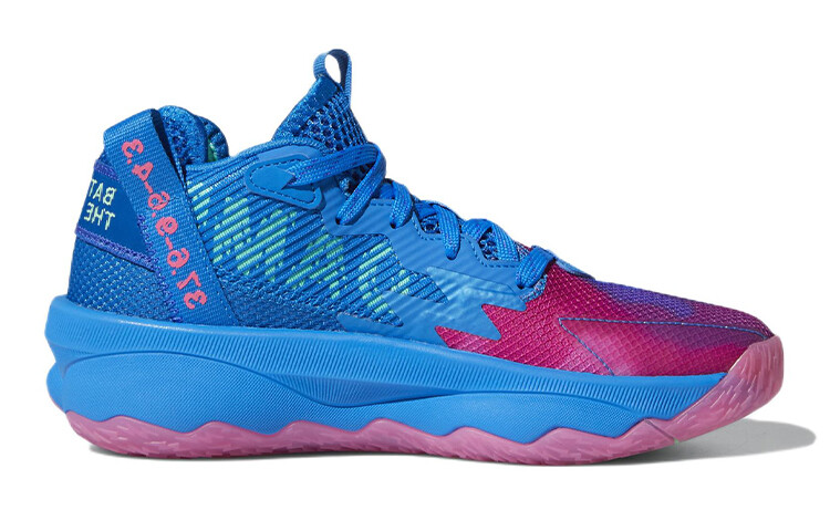 Баскетбольные кроссовки D Lillard 8 Kids GS Mid-top Blue Adidas — фото 2
