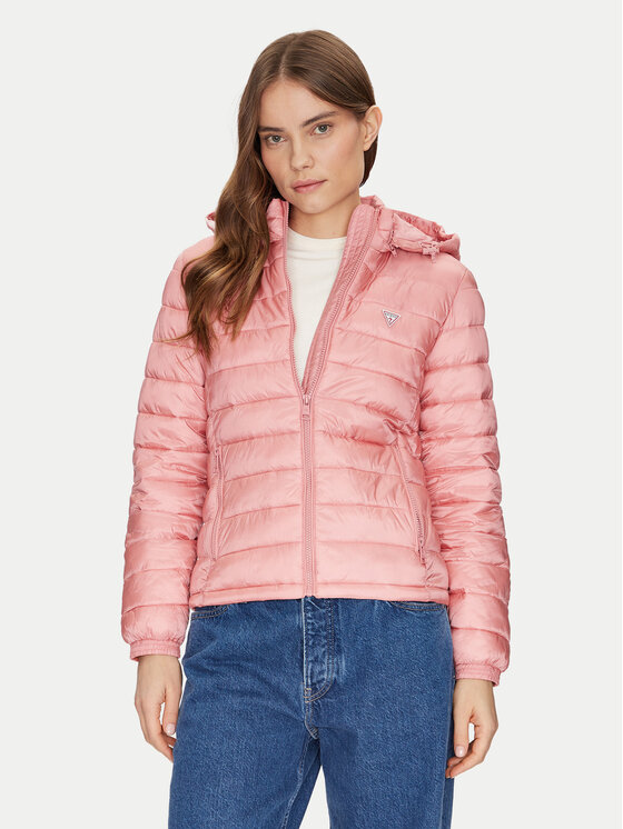 

Пуховик стандартного кроя W5RL99 WHAB2 Guess Jeans, розовый