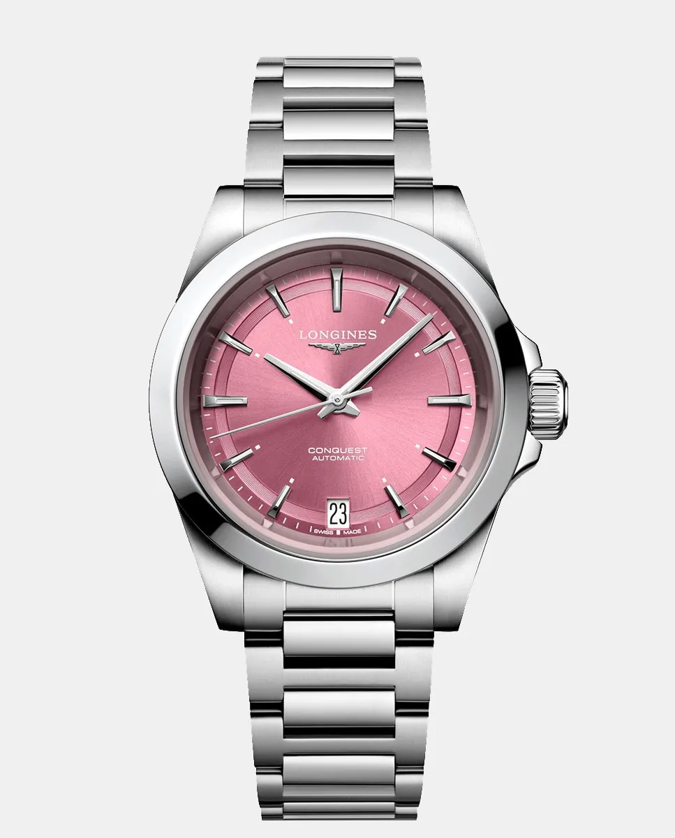 

Женские часы Conquest L34304996 с автоматическим механизмом из стали Longines, серебряный