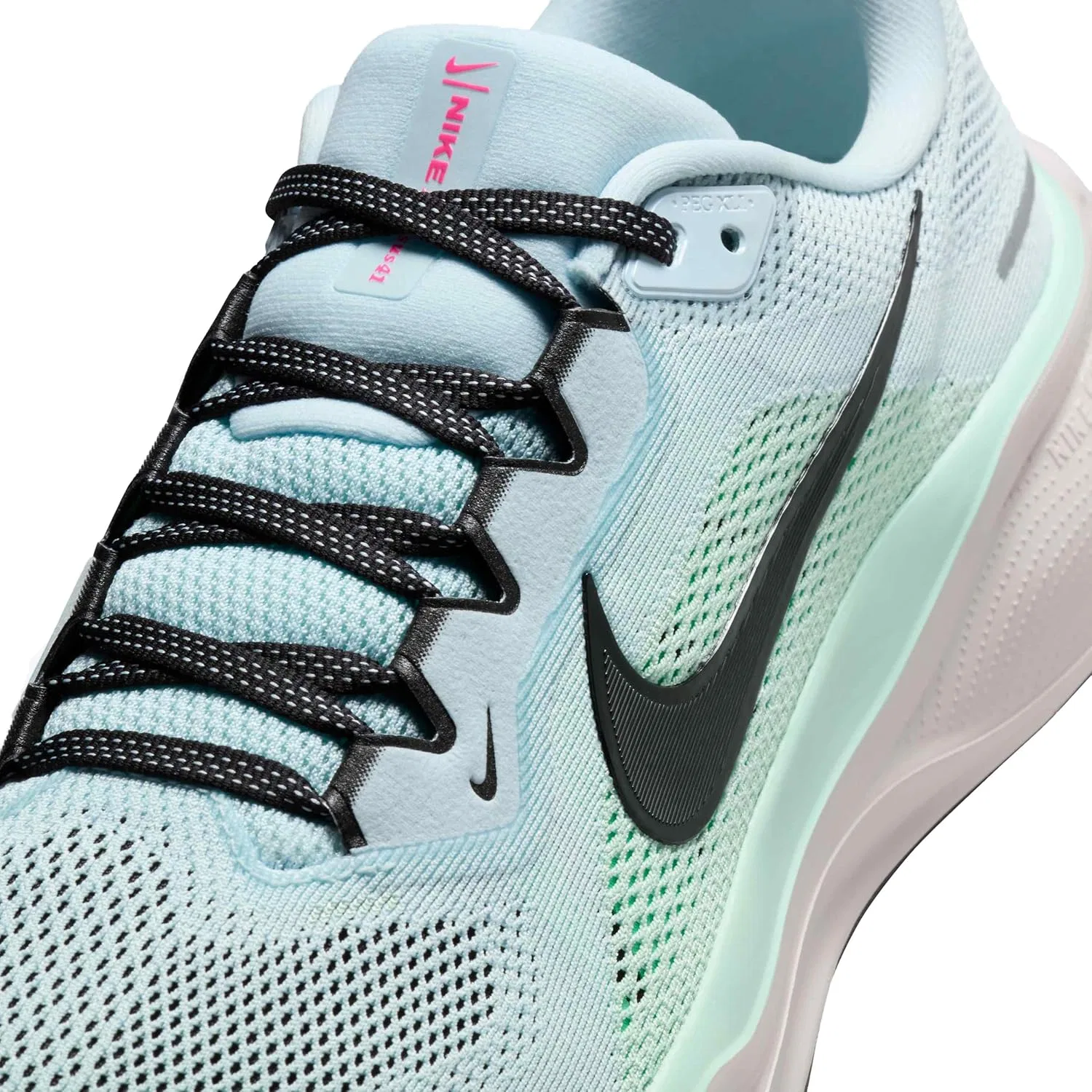 Кроссовки Nike Herren Pegasus 41, Glacier Ice Black Mint Foam Hyper Pink — фото 2