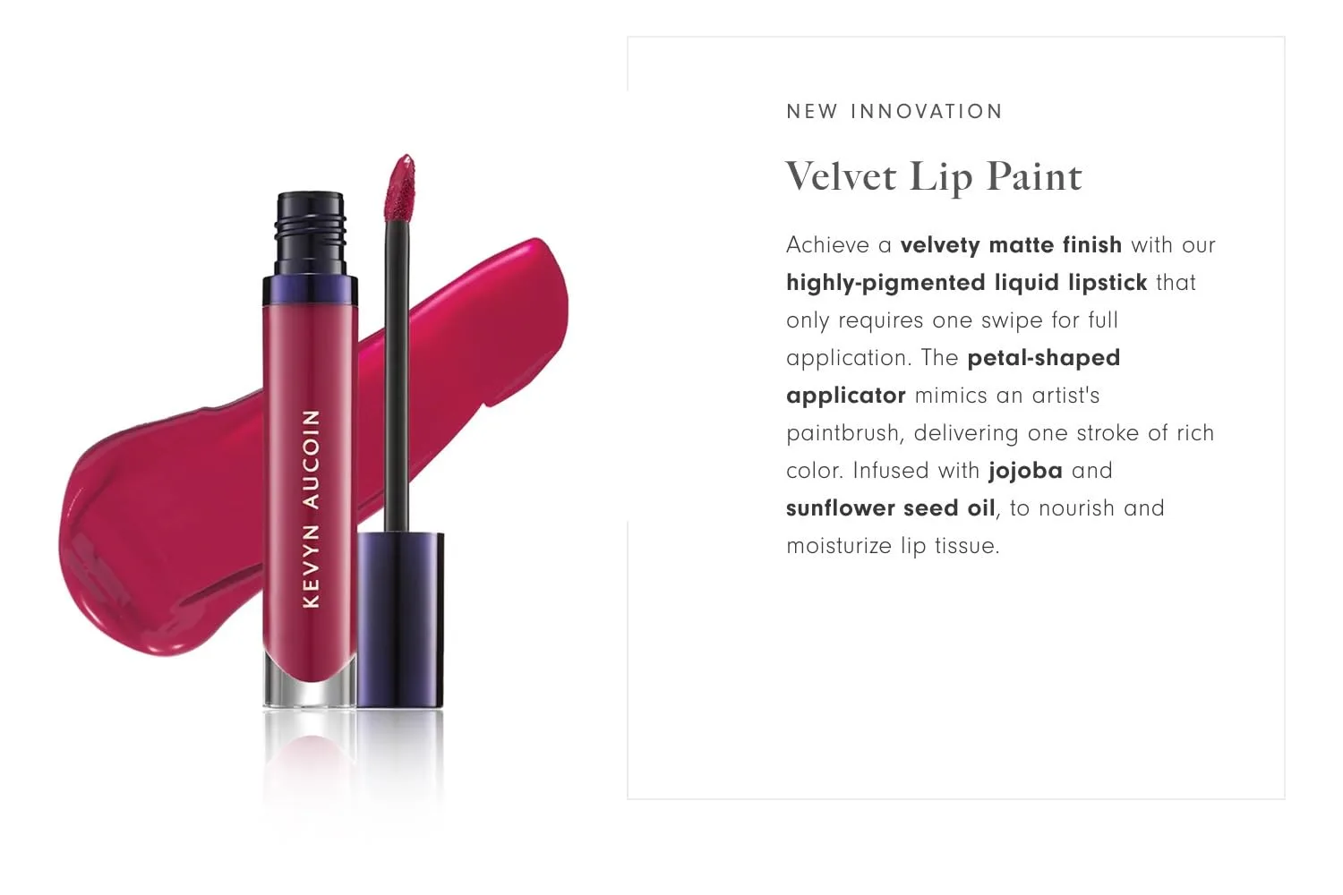 Помада Kevyn Aucoin Velvet Lip Paint: матовое покрытие на весь день. Не размазывается, обладает высокой пигментацией, быстро сохнет, невесомая формула. Сделано в Италии., YOU-PHORIC — фото 3