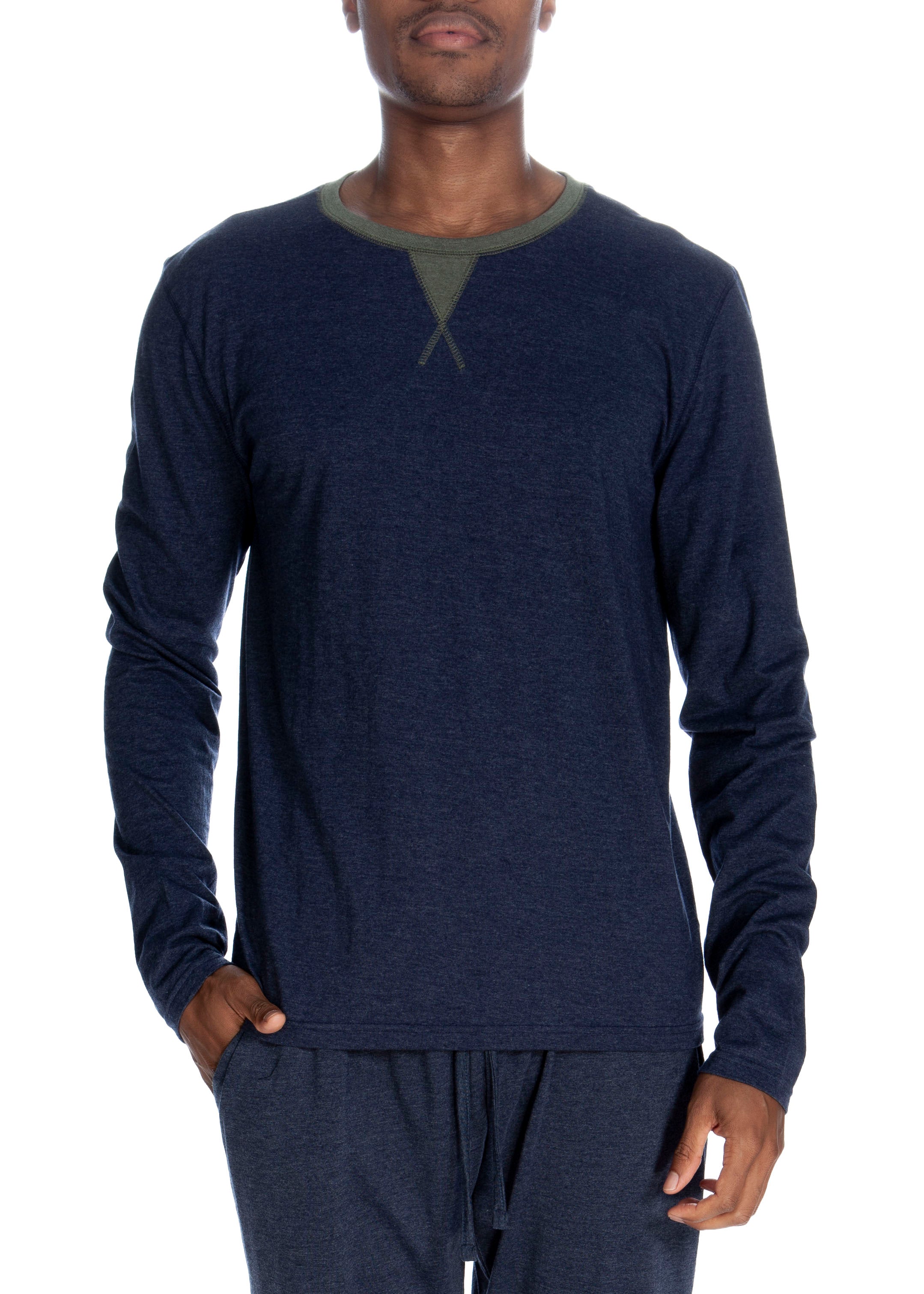 

Контрастный джемпер с длинными рукавами Unsimply Stitched, цвет heather navy