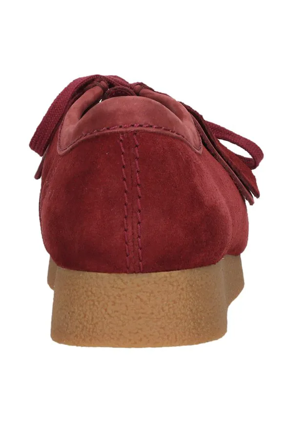 Повседневные кроссовки wallabee на шнуровке Clarks, Burgundy — фото 4