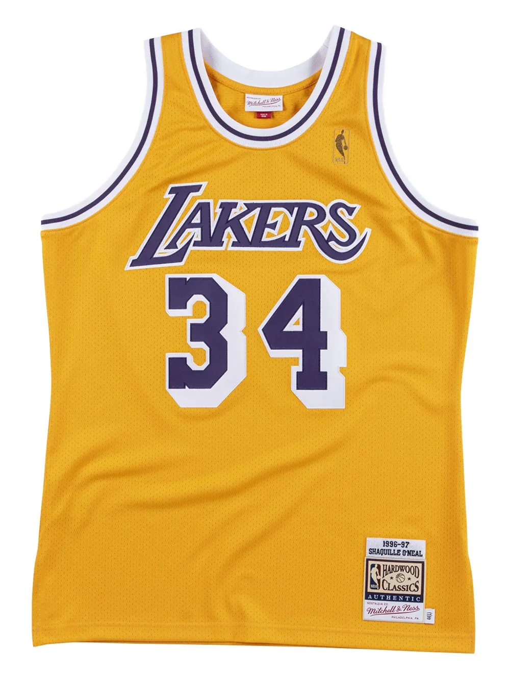 

Топ Lakers 1996 Shaquille O'Neal Mitchell & Ness, желтый