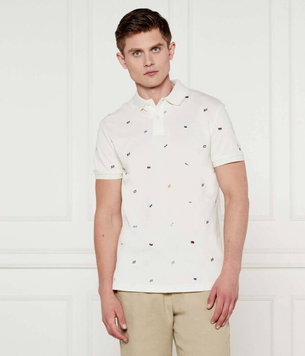 

Рубашка поло Regular fit Tommy Hilfiger, экрю