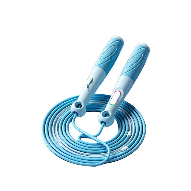 

Развлекательная скакалка для детей материал ручек PP, PC, силикон; материал троса PVC, TPE 2,8M LINING, синий