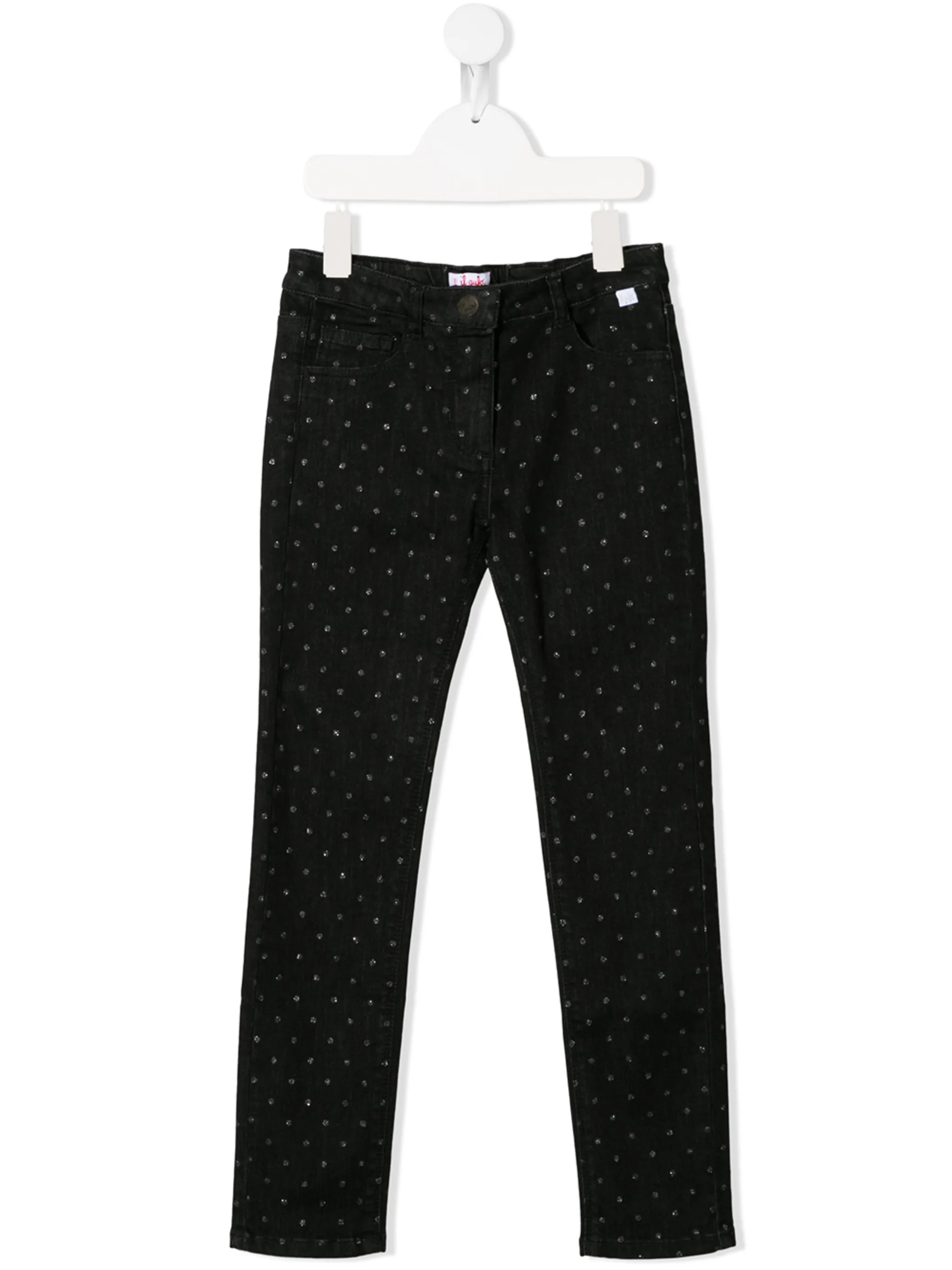 

Джинсы в горох с блестками Il Gufo, черный