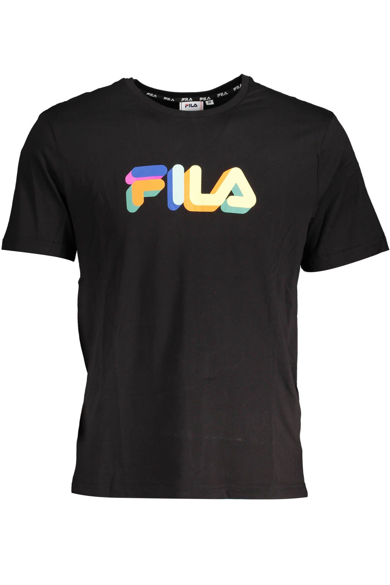 

Черная хлопковая мужская футболка Fila