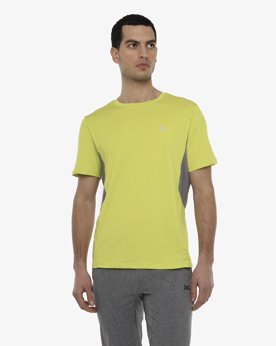 

JAKED Мужская синтетическая футболка для фитнеса цвета лайма