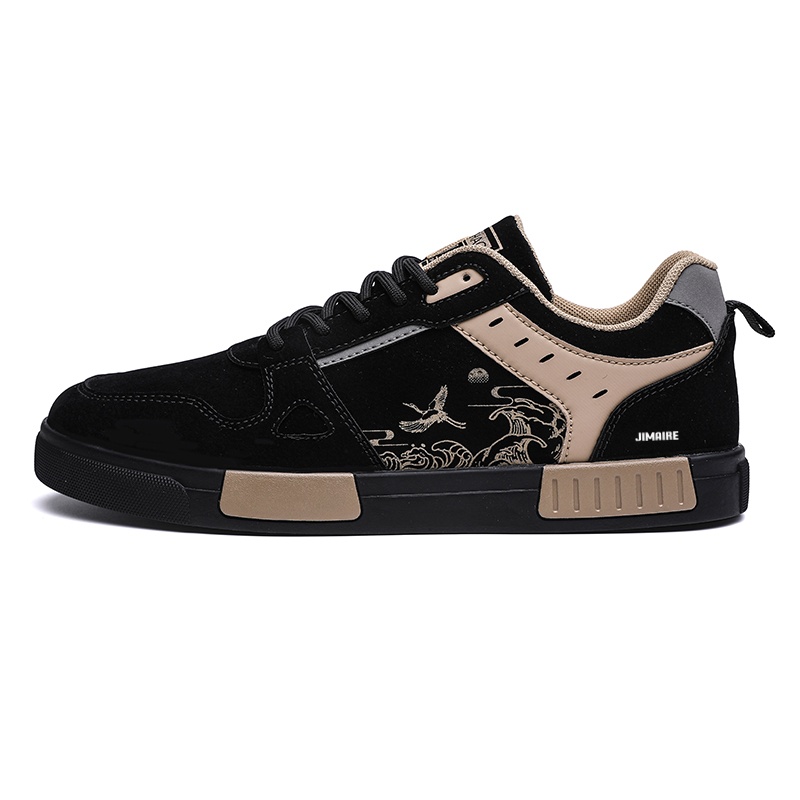 

Нескользящие низкие кроссовки для мужчин King Jinmai, Black Beige