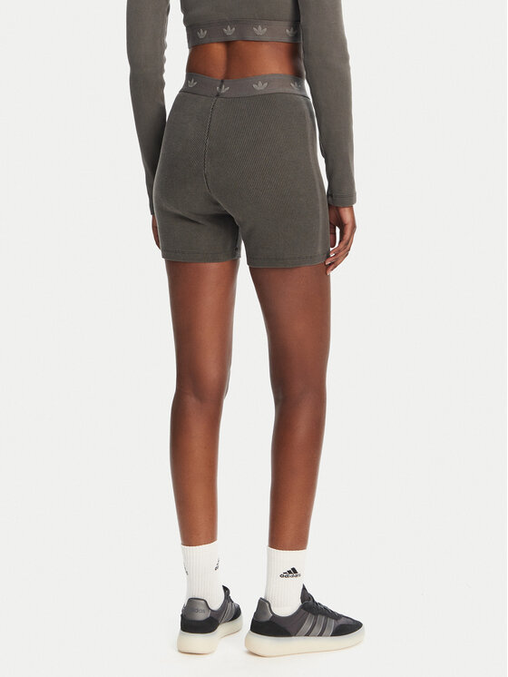 Облегающие байкерские шорты Ribbed Booty JC7554 Adidas, серый — фото 3