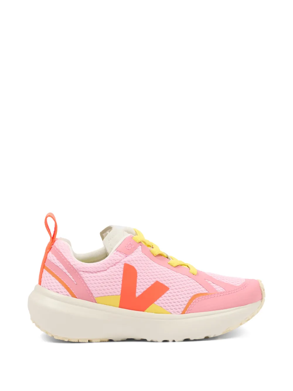 Кроссовки с нашивкой-логотипом Veja Kids, розовый — фото 2