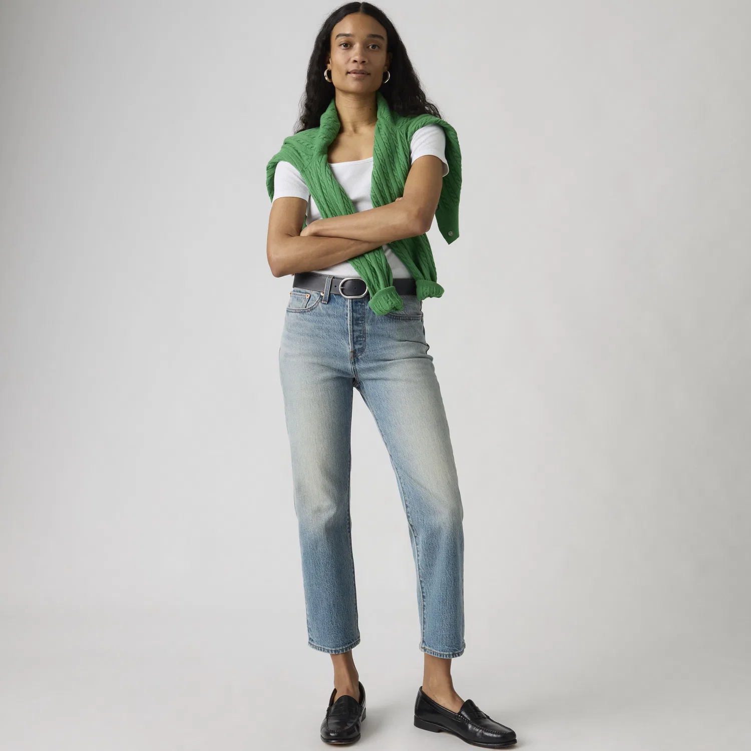 Женские джинсы Levi's Wedgie Straight Ankle, светло-синий — фото 2