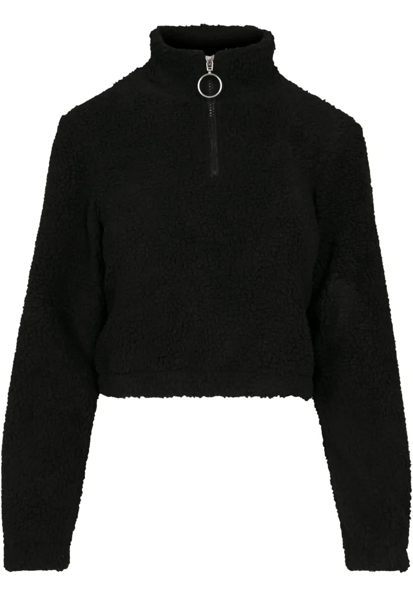 

Свитер с круглым вырезом URBAN CLASSICS " Urban Classics Ladies Short Sherpa Troyer", черный