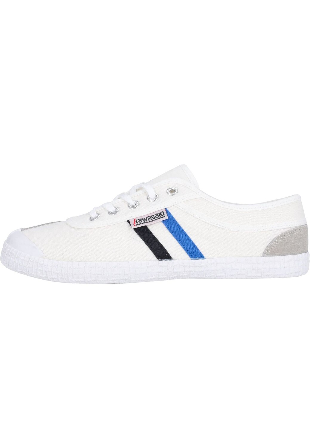 Кроссовки Retro Canvas в великолепном ретро-дизайне kawasaki, цвет White Blue Black — фото 2