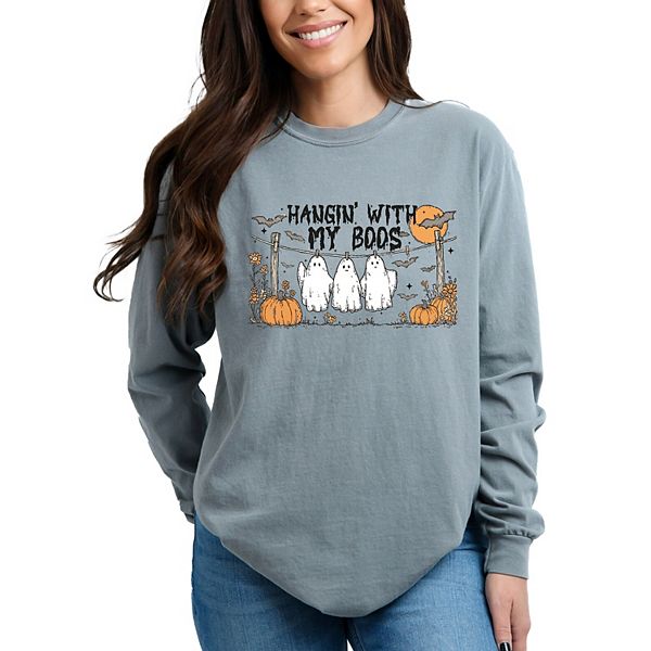 

Футболка с длинным рукавом Hangin' with my boos Simply Sage Market, Grey, Серый, Футболка с длинным рукавом Hangin' with my boos Simply Sage Market, Grey