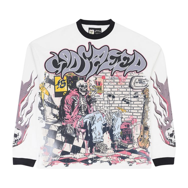 

Футболка Godspeed Stoner Long-Sleeve T-Shirt 'White', белый