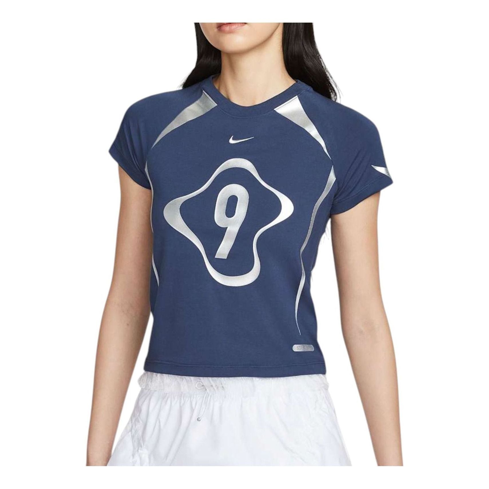 

Футболка (WMNS) Nike Chill Knit Graphic T-shirt 'Midnight Blue'