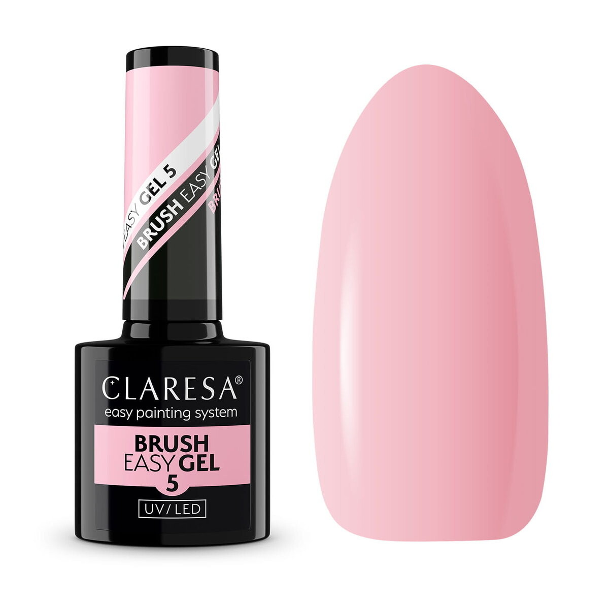 

Гель Claresa во флаконе для ногтей Brush Easy Gel 5г 5 нежно-розовый нюд