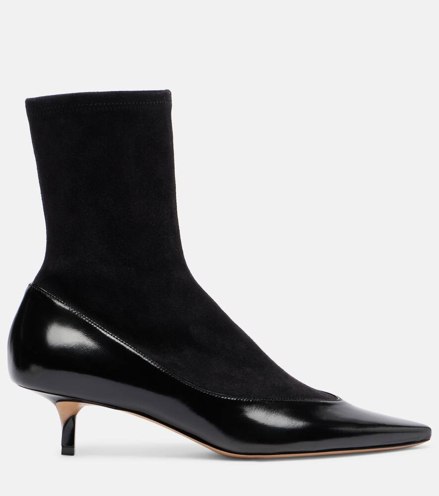 Турни кожаные и замшевые ботинки на щиколотку Jacquemus, Black — фото 4