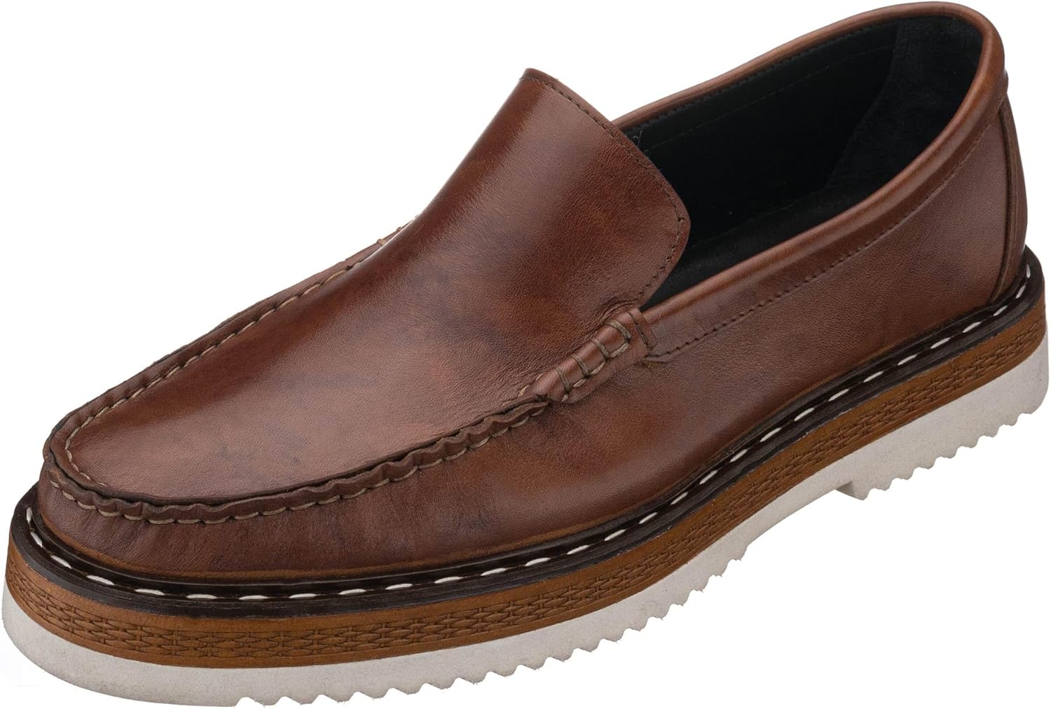 

Мужские коричневые кожаные лоферы DALGALA ручной работы, слипоны, модная повседневная обувь