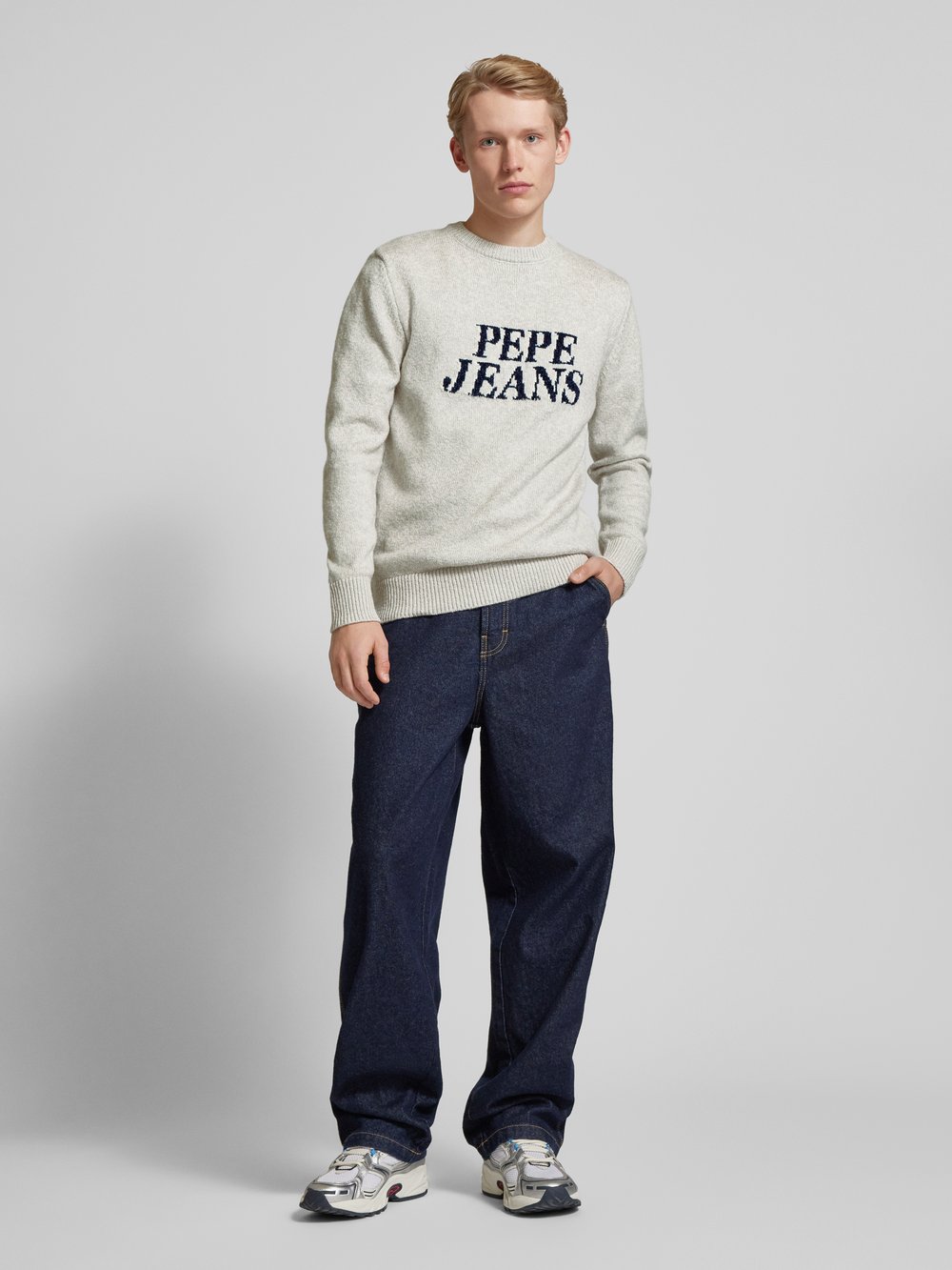 

Вязаный свитер с этикеткой, модель «ЛУКА» Pepe Jeans