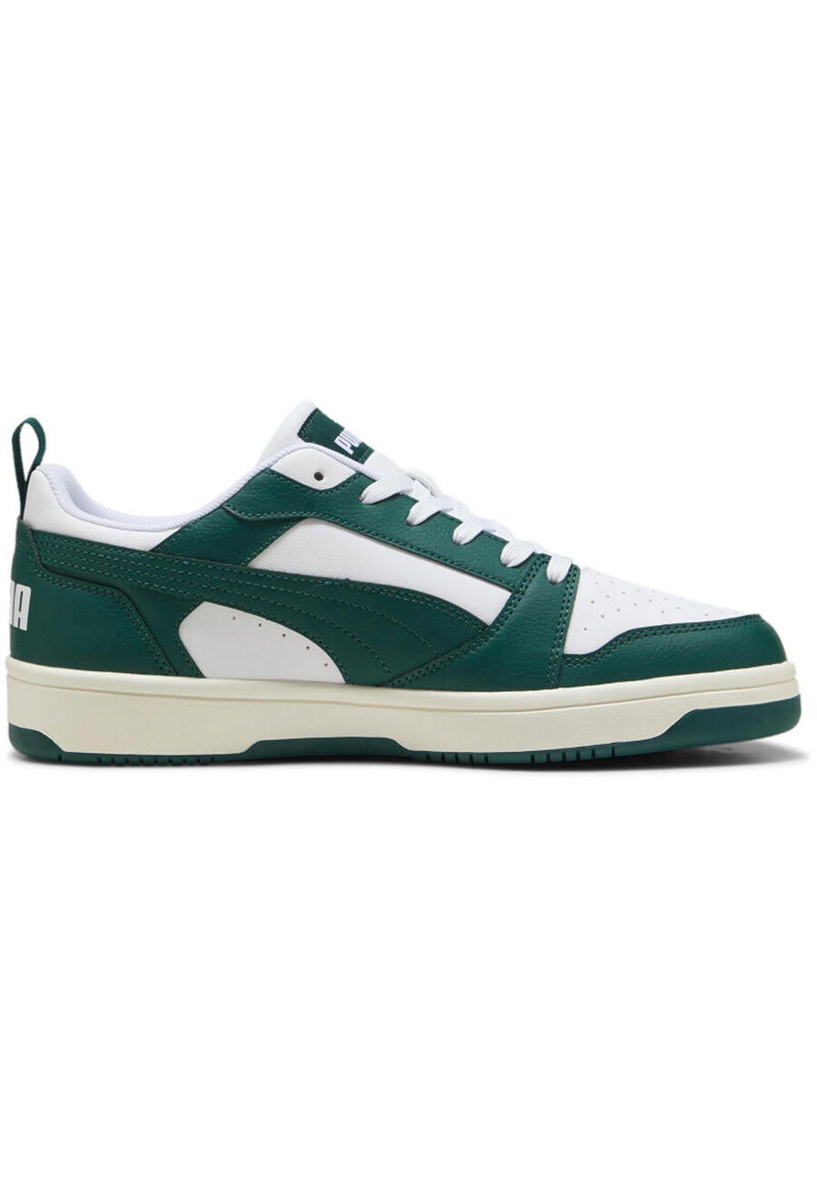 Кроссовки мужские Puma Rebound v6 Low, цвет 3923288, цвет 43, белый, зеленый — фото 2