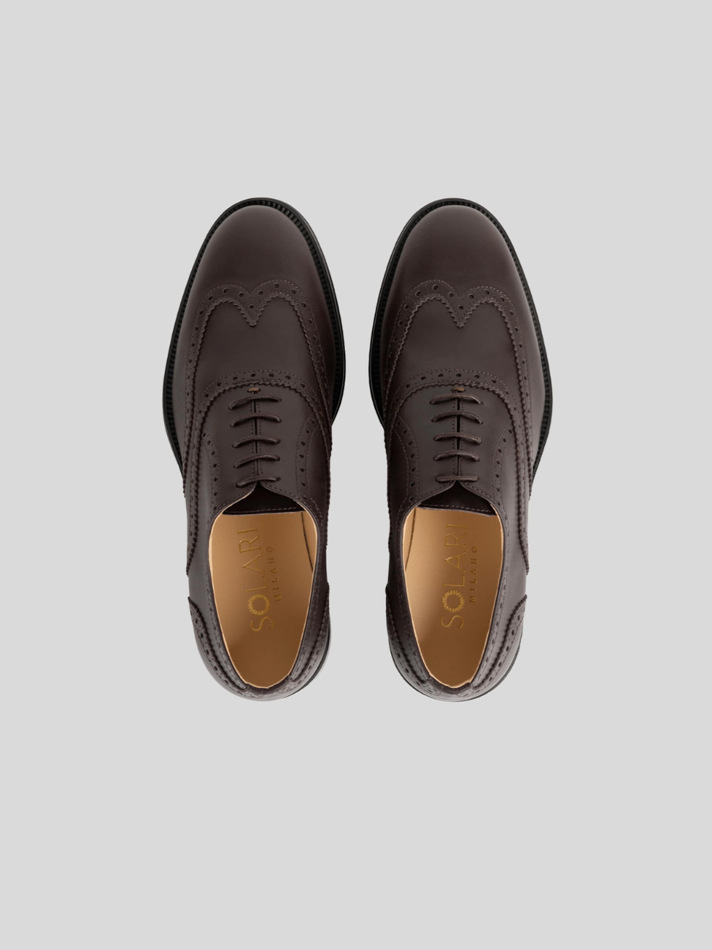 Solari Milano Туфли 'Brogue' на шнуровке в темно-коричневом цвете — фото 3