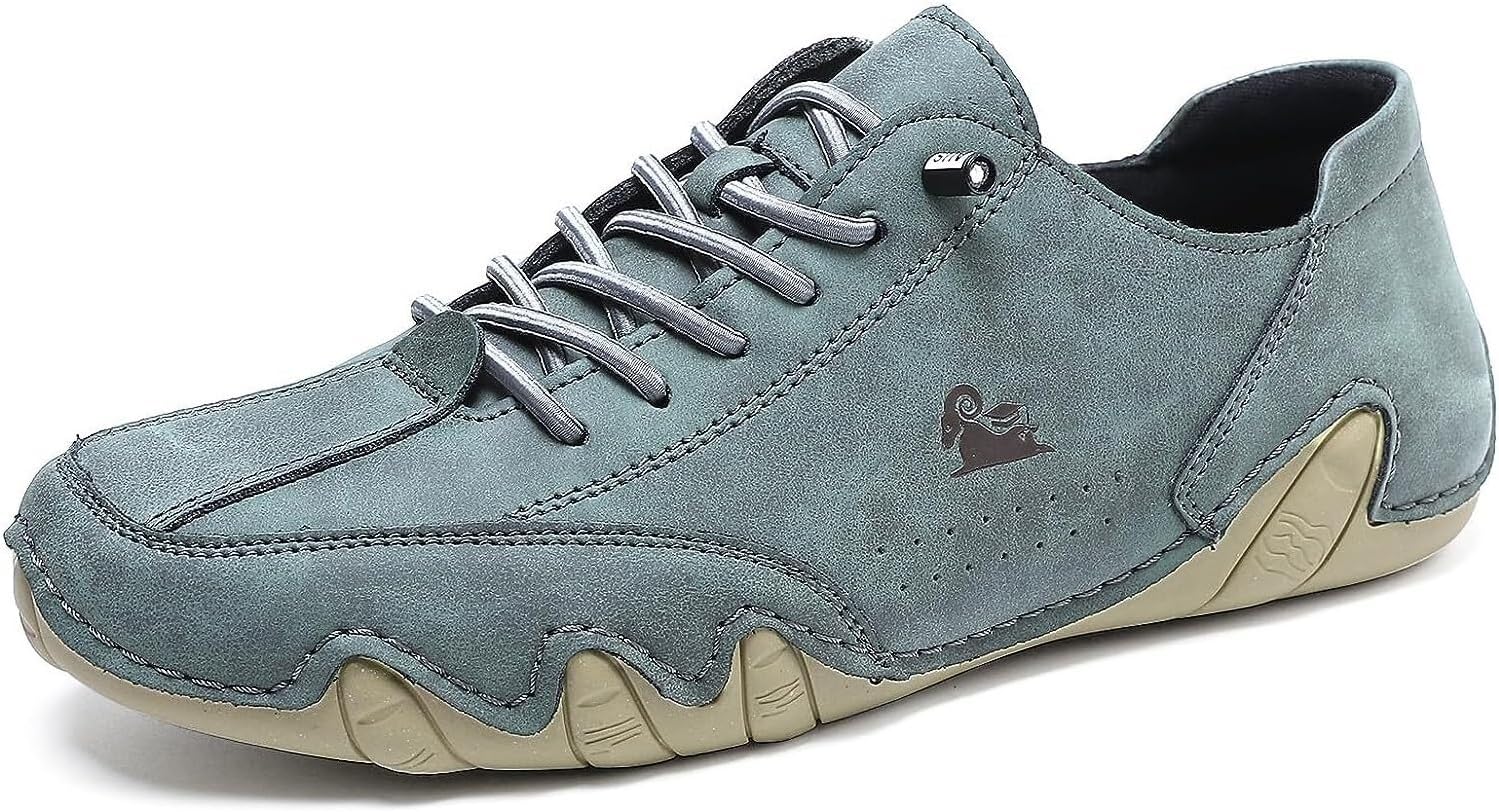 

Мужские обувные изделия ручной работы, повседневные слипоны, плоские лодочные туфли, низкие кроссовки, нескользящие дышащие мужские ботинки Generic, зеленый