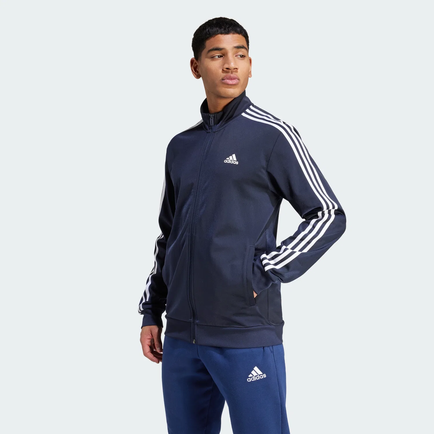 Мужская спортивная куртка Essential Warm-up 3S тёмно-синяя от Adidas