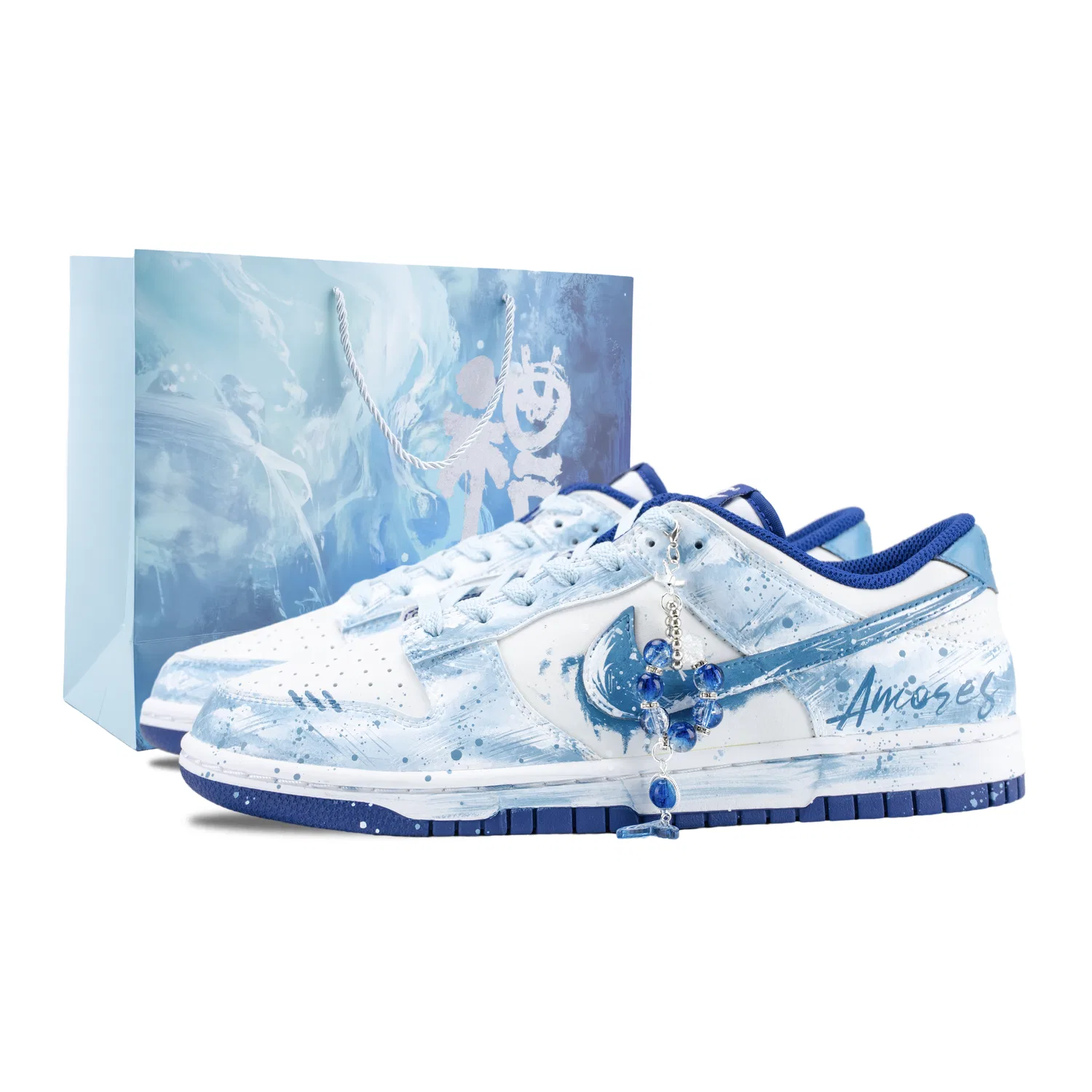 Кроссовки скейтбордические низкие Nike Dunk White Sky Blue