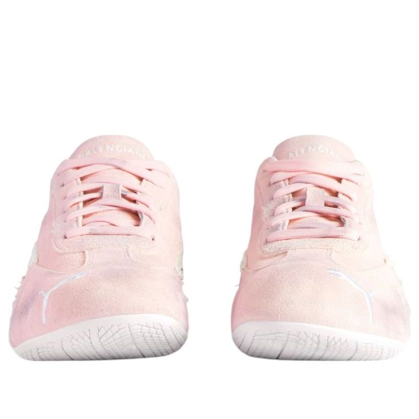 Кроссовки Balenciaga x Puma Speedcat Suede 'Distressed Pink White' — фото 3