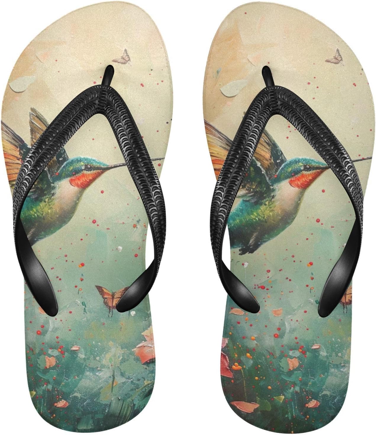 

Розовые шлепанцы с цветочным рисунком и птичкой для пляжа, летние повседневные сандалии для женщин и мужчин, обувь для душа 20857960 Kfbe