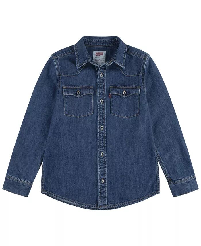 

Новая рубашка Barstow Western для больших мальчиков Levi'S, синий